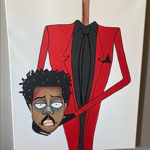 The Weeknd Canvas Painting. Original hand painted